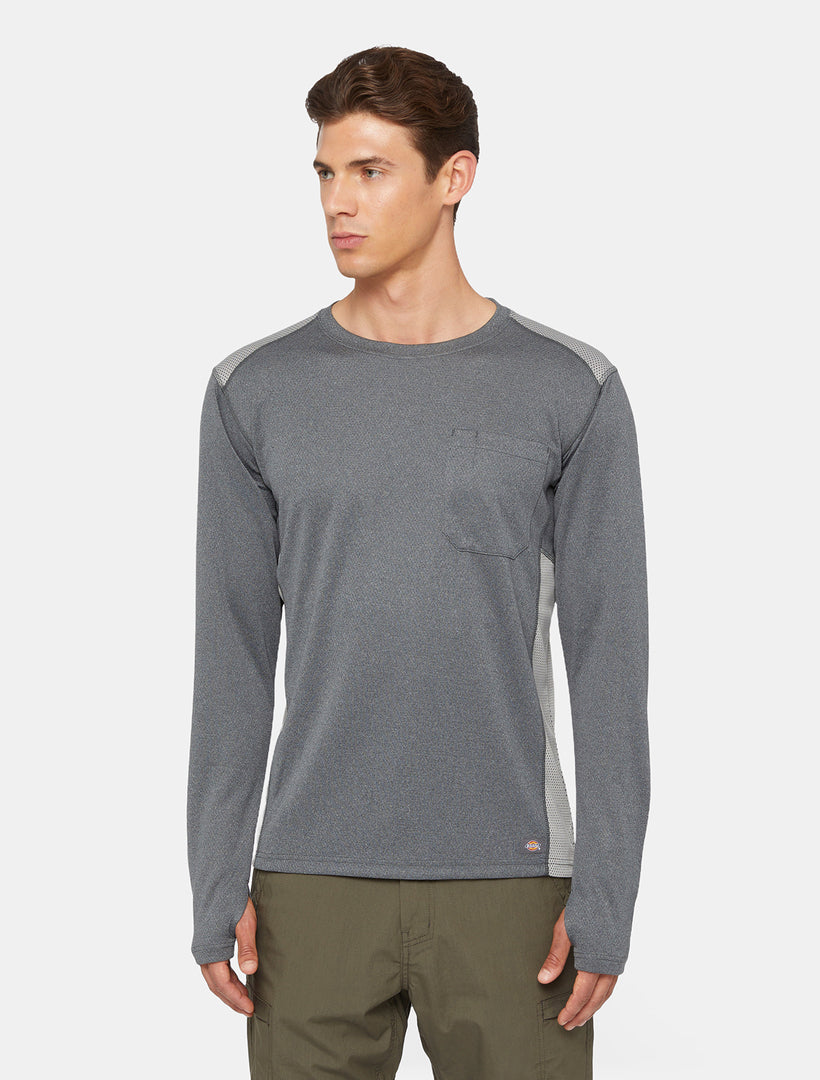 L/S PERFORMANCE TEMP IQ365 TEE / DARK HEATHER