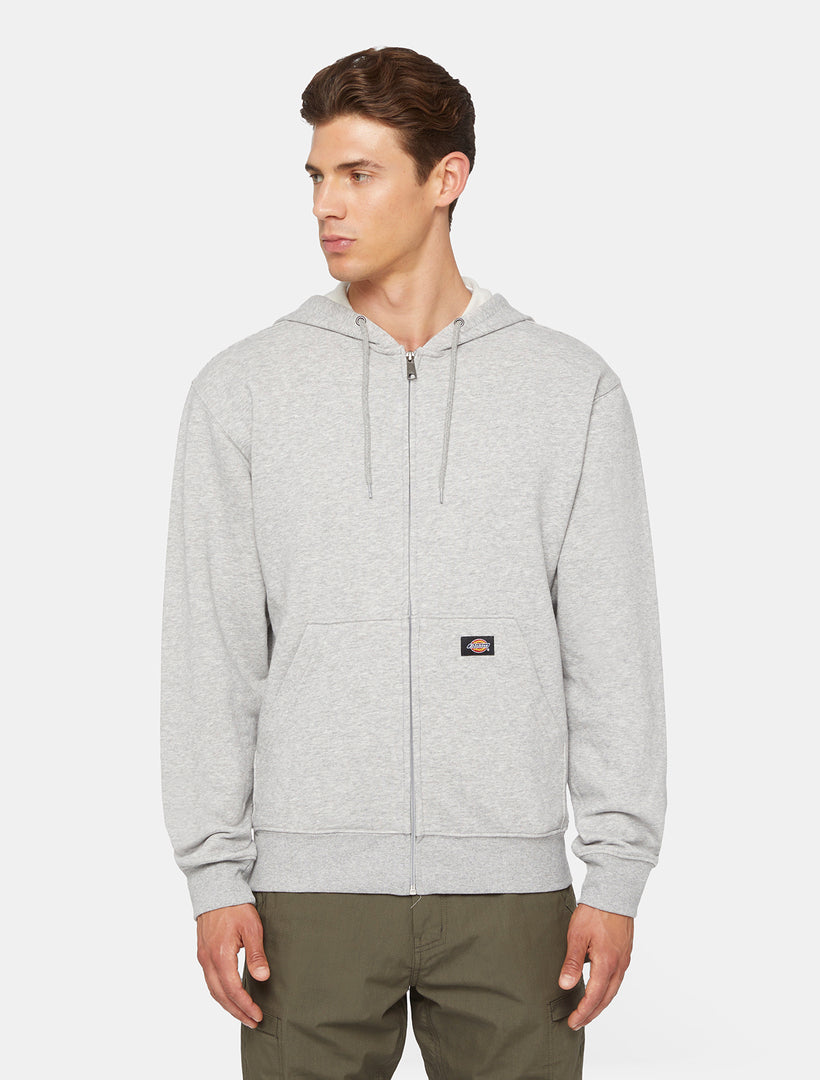 MWG FUL ZIP FLC HOD REG / HEATHER GREY