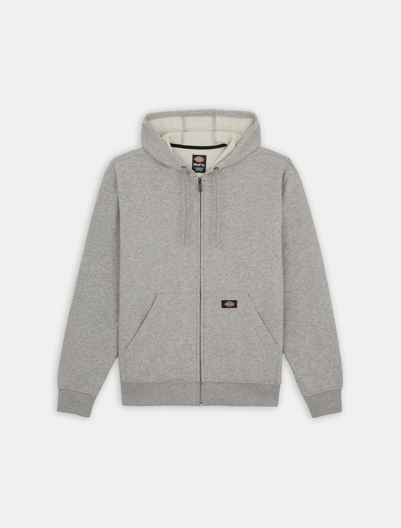 MWG FUL ZIP FLC HOD REG / HEATHER GREY