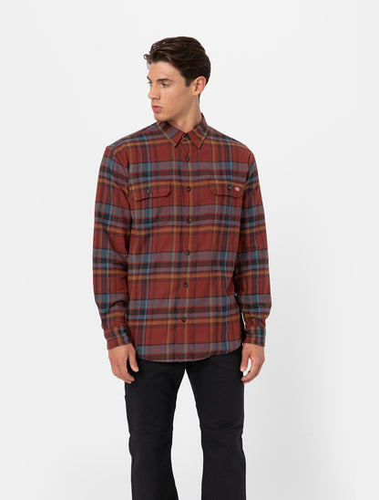 FLEX FLANNEL L/S SHIRT / FIRED BRICK MULTI PLAID