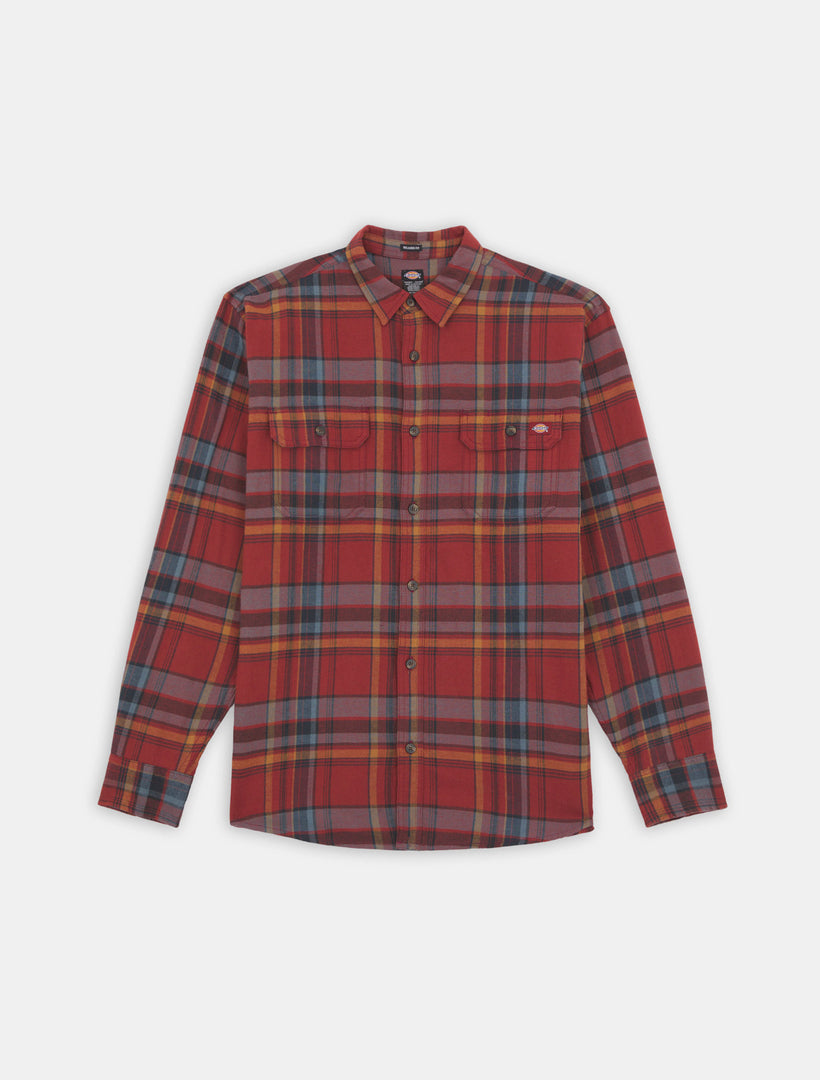 FLEX FLANNEL L/S SHIRT / FIRED BRICK MULTI PLAID