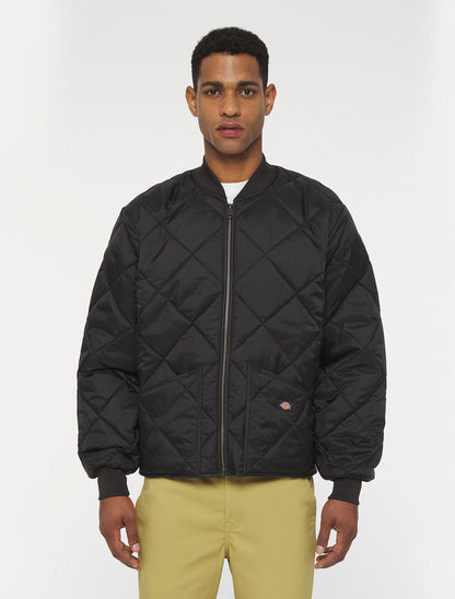 DIAMOND QUILTED JACKET / BLACK