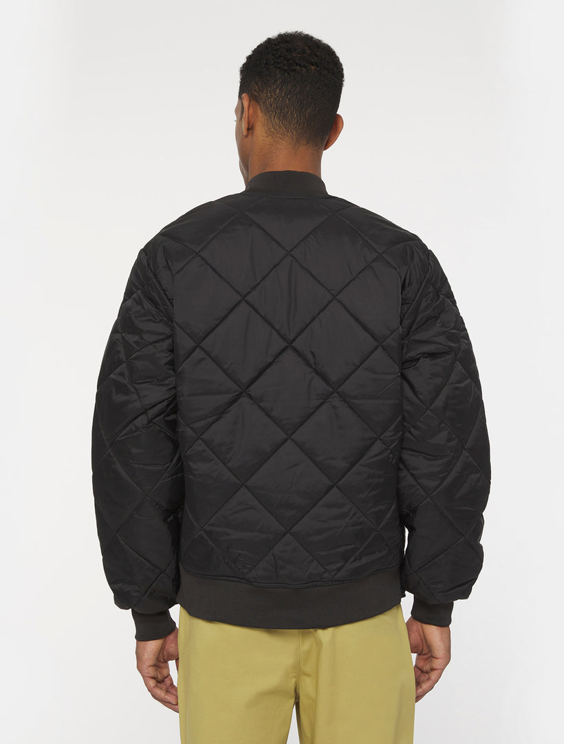 DIAMOND QUILTED JACKET / BLACK