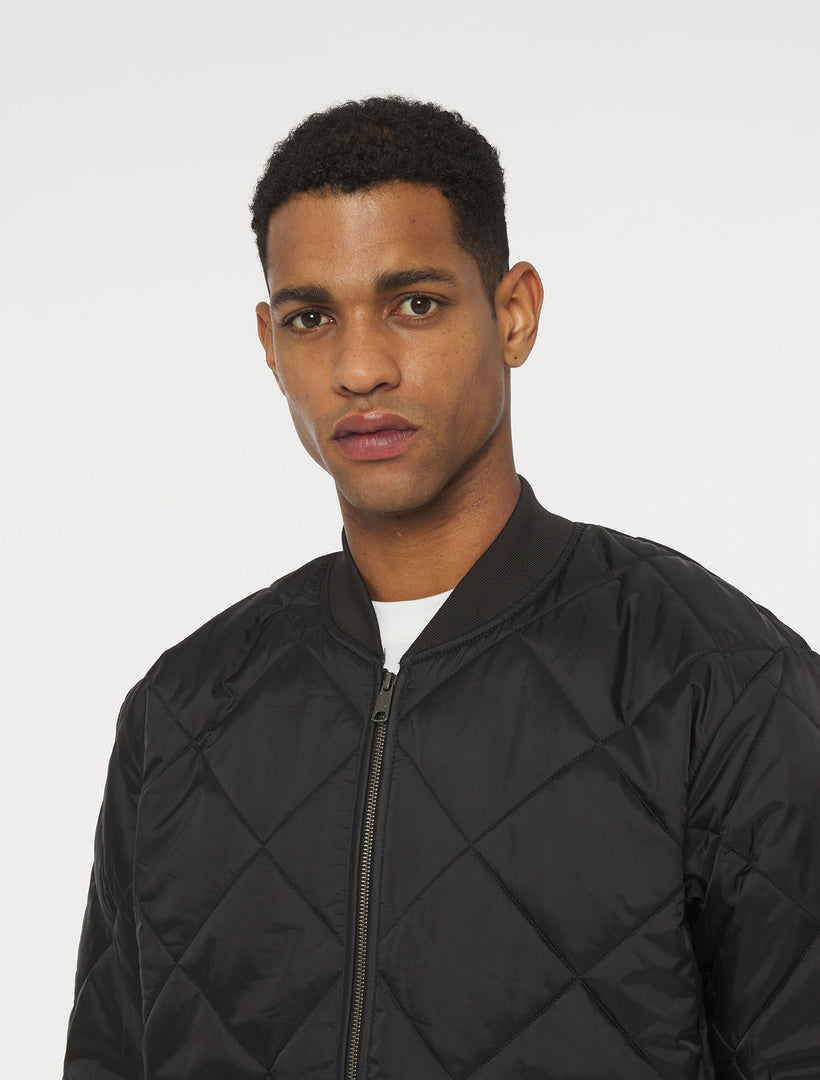 DIAMOND QUILTED JACKET / BLACK