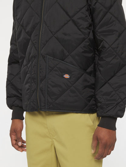 DIAMOND QUILTED JACKET / BLACK