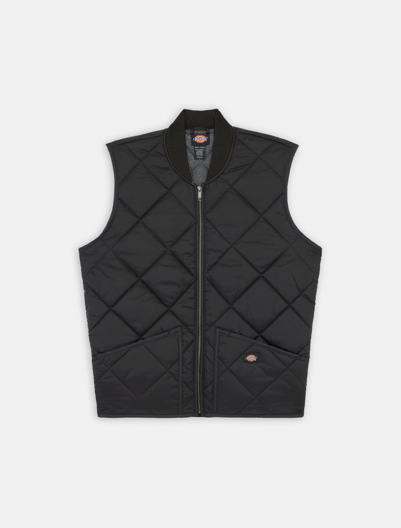 DIAMOND QUILTED VEST / BLACK