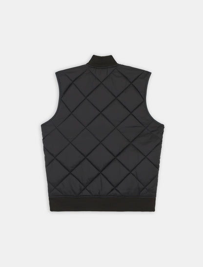 DIAMOND QUILTED VEST / BLACK