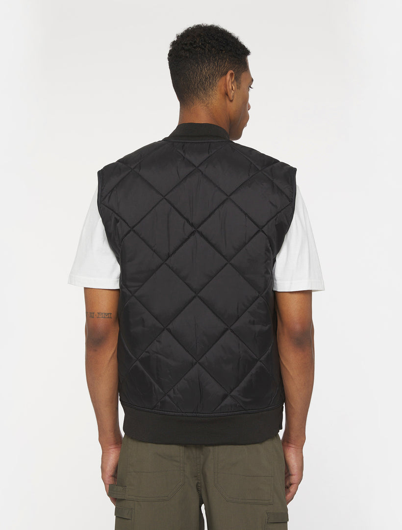 DIAMOND QUILTED VEST / BLACK