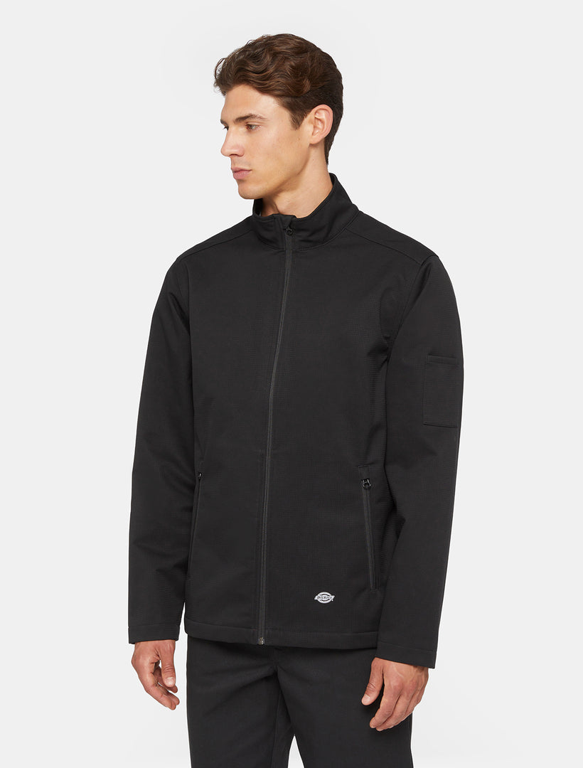 FULL ZIP SOFTSHELL JACKET / BLACK