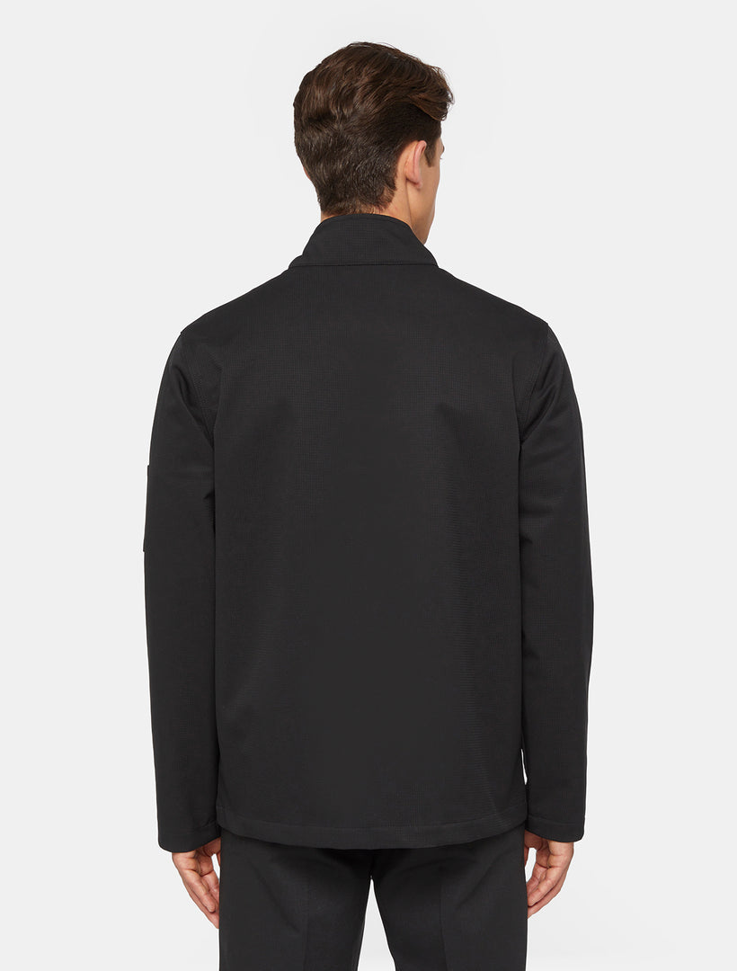 FULL ZIP SOFTSHELL JACKET / BLACK